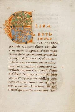 RECORD DATE NOT STATED Decorated Initial E. Unknown Copyright: xpiemagsx g... 스톡 사진