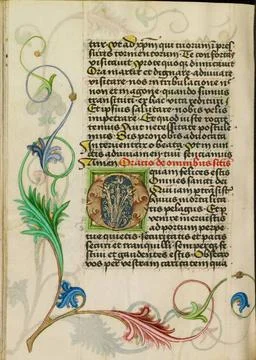 RECORD DATE NOT STATED Decorated Initial O. Workshop of Valentine Noh (Boh... Foto stock