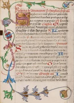 RECORD DATE NOT STATED Decorated Initial S. Unknown Copyright: xpiemagsx g... Foto stock