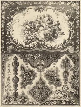 RECORD DATE NOT STATED Decorative Pattern. E. Guichard (French, active 19t... Stock Photos