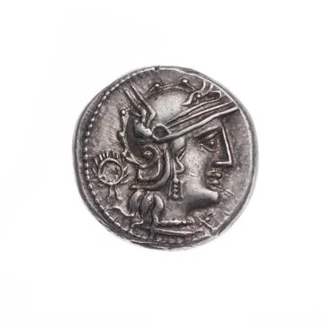 RECORD DATE NOT STATED  denarius; Opimius, L. (fl. 131 A.C.); 131 BC (-131... Stock Photos