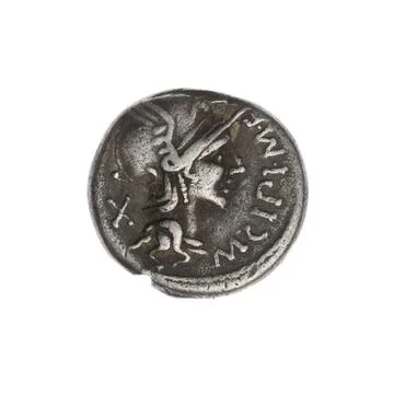 RECORD DATE NOT STATED  denarius; Cipius, M. (fl. 115-114 A.C.); 115-114 B... Stock Photos