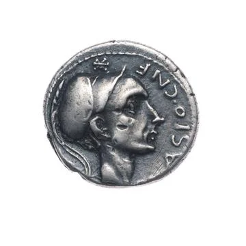 RECORD DATE NOT STATED  denarius; Cornelius Blasio, cn. (fl. 112-111 A.C.)... Stock Photos