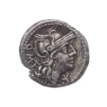 RECORD DATE NOT STATED  denarius; Caecilius Metellus, Q. (fl. 130 A.C.); 1... Stock Photos