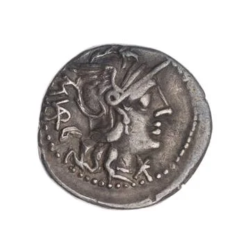 RECORD DATE NOT STATED  denarius; Vargunteius, M. (fl. 130 A.C.); 130 BC (... Stock Photos