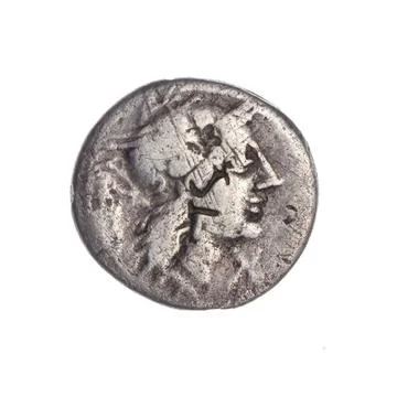 RECORD DATE NOT STATED  denarius; Papirius Carbo, M. (fl. 122 A.C.); 122 B... Stock Photos