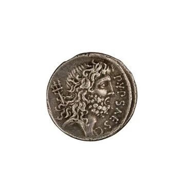 RECORD DATE NOT STATED  denarius; Plautius Hypsaeus, P. (fl. 60-58 BC; aro... Stock Photos