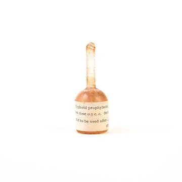 RECORD DATE NOT STATED Description: Typhoid Vaccine Caption: This vial con... Stock Photos