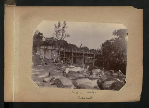 RECORD DATE NOT STATED  Description: Trianon Bridge. Falsework. Location: ... Foto stock