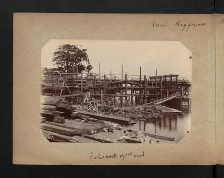RECORD DATE NOT STATED  Description: New Higginson Bridge. Falsework of 1s... Foto stock