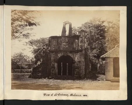 RECORD DATE NOT STATED  Description: View of old Gateway, Malacca. 1670. L... Stock Photos