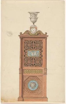 RECORD DATE NOT STATED  Design for an organ pendulum, anonymous, c. 1785 -... Stock Photos