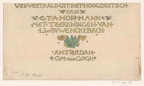 RECORD DATE NOT STATED  Design for a title page for: E.T.A. Hoffmann, Nutc... Stock Photos