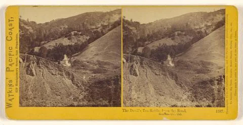 RECORD DATE NOT STATED The Devil s Tea-Kettle, from the Road, Sonoma Co., ... Stock Photos