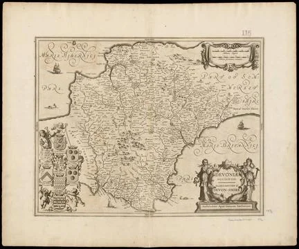 RECORD DATE NOT STATED Devoniae descriptio : the description of Devonshire... 스톡 사진