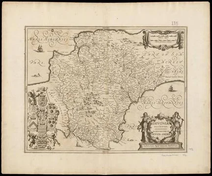 RECORD DATE NOT STATED Devoniae descriptio : the description of Devonshire... 스톡 사진