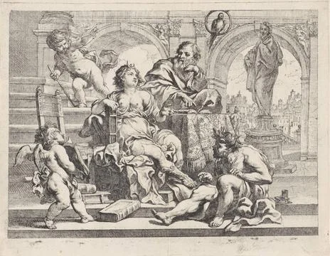 RECORD DATE NOT STATED  Dialectic, Cornelis Schut (1), 1618 - 1655 print A... Stock Photos