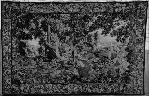 RECORD DATE NOT STATED  Diana and nymphs. unknown c. 1700-1725 Tapestry Di... Stock Photos