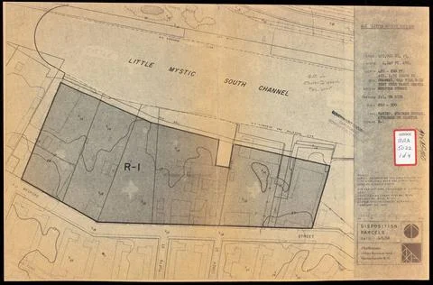 RECORD DATE NOT STATED Disposition parcels, Charlestown urban renewal area... Foto stock
