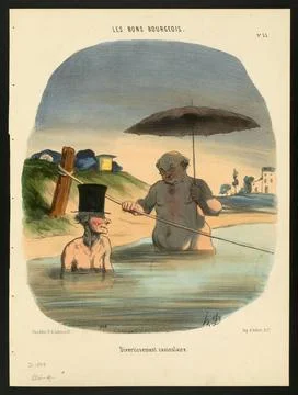 RECORD DATE NOT STATED Divertissement caniculaire. HonorÃ Daumier (1808-18.. Stock Photos