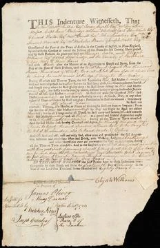 RECORD DATE NOT STATED Document of indenture: Servant: Drake, Ebenezer. Ma... Stock Photos