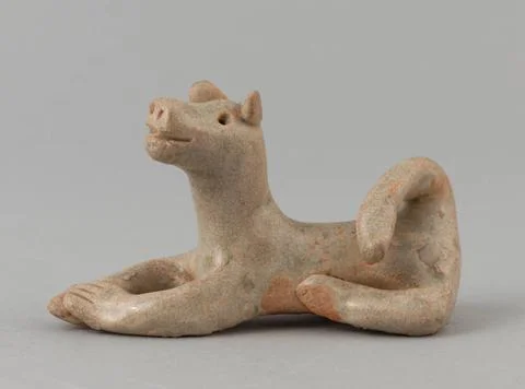 RECORD DATE NOT STATED  Dog . Porcelain. Period of the ten kingdoms. Paris... Stock Photos