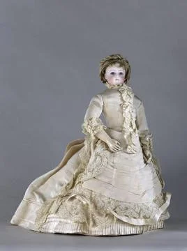 RECORD DATE NOT STATED  Doll in wedding clothes . 1875-1880. Galliera, fas... Foto stock