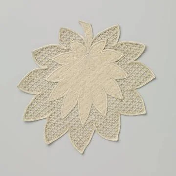 RECORD DATE NOT STATED  Dolley in leaf shape, from linen application on aj... 写真素材