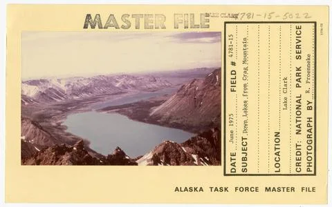 RECORD DATE NOT STATED Down Lakes from Crag Mountain. Alaska Task Force Ph... Stock Photos