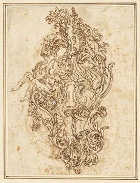 RECORD DATE NOT STATED Drawing, Recto, Design for a door handle with alter... Photos