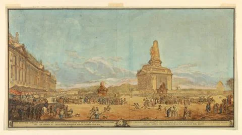 RECORD DATE NOT STATED Drawing, Festival given by the City of Paris on the... Stock Photos