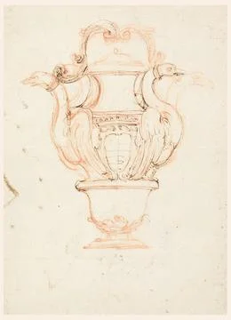 RECORD DATE NOT STATED Drawing, Recto: Design for a Bottle with a Handle; ... Photos