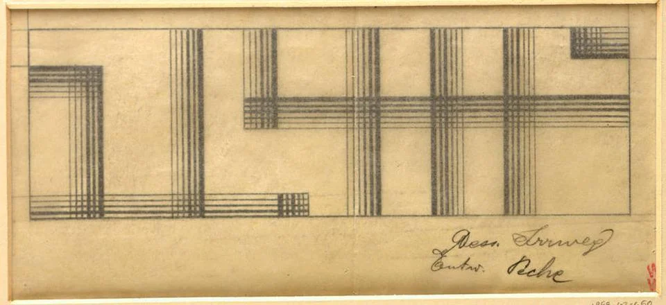 RECORD DATE NOT STATED Drawing, Textile Design: Irrweg (Wrong Way); Design... Stock Photos