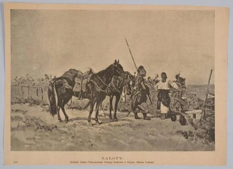 RECORD DATE NOT STATED  Drawing reproduction: Jozef CheÅmoÅ ski (1849-191 Stock Photos