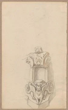 RECORD DATE NOT STATED  Dresden. Sketches of architectural details in the ... Foto stock