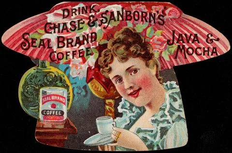 RECORD DATE NOT STATED Drink Chase &amp; Sanborn s Seal brand coffee - Java &amp; ... 库存照片