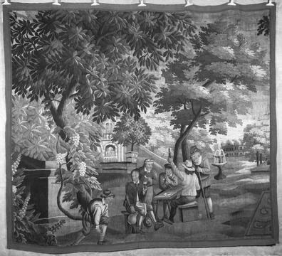 RECORD DATE NOT STATED  Drinking and game of bowls. Teniers, David II (Fle... Stock Photos