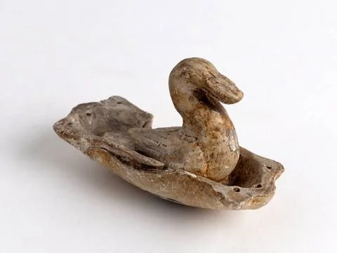 RECORD DATE NOT STATED  Duck statuette. Gallo-Roman period. Paris, Carnava... Stockfoto's