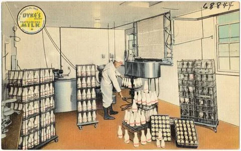 RECORD DATE NOT STATED Dyke s Dairy Pasteurized Milk and Cream , Industria... Stock Photos