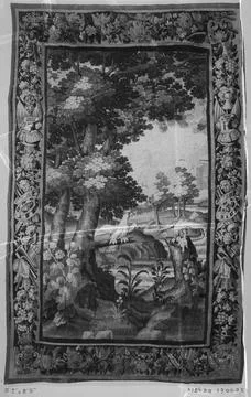 RECORD DATE NOT STATED  Eagles by a stream. unknown c. 1675-1725 Tapestry ... Stock Photos