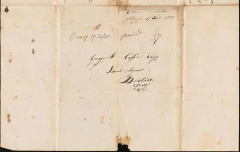 RECORD DATE NOT STATED Ebenezer Webster to George Coffin, 17 September 182... Stock Photos