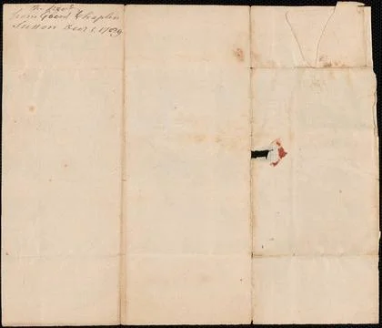 RECORD DATE NOT STATED Ebenezer Chaplin, Clerk of South Company, to Leonar... Stock Photos