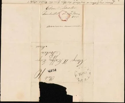 RECORD DATE NOT STATED Ebenezer Baxter to George Coffin, 10 May 1833 , Pub... Stock Photos