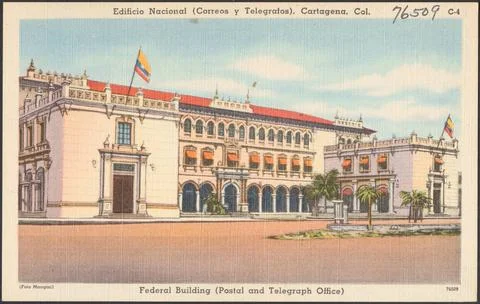 RECORD DATE NOT STATED Edificio Nacional (Correos y telegrafos), Cartagena... Stock Photos