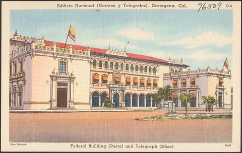 RECORD DATE NOT STATED Edificio Nacional (Correos y telegrafos), Cartagena... Stock Photos