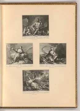 RECORD DATE NOT STATED  EdmÃ Jeaurat (Engraver) The four elements. Etching.. Stock Photos