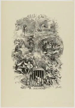 RECORD DATE NOT STATED  Edmond Morin (1824-1882). Usage and abuse . Bois, ... Stock Photos
