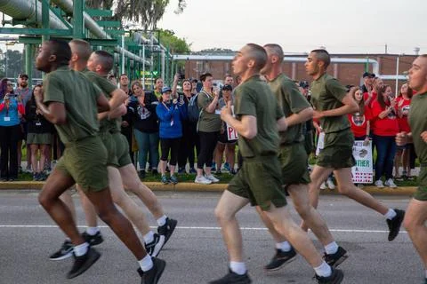 RECORD DATE NOT STATED  Educators observe a motivational run during Educat... Stock Photos