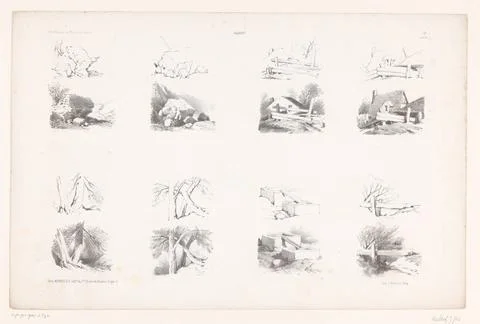 RECORD DATE NOT STATED  Eight performances of landscape elements in two dr... 库存照片