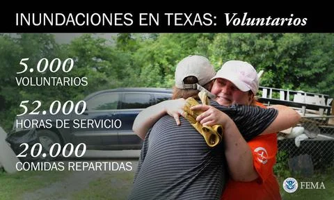 RECORD DATE NOT STATED En Texas, cperca de 5000 voluntarios han dedicado m... Stock Photos